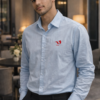 camisa azul celeste
