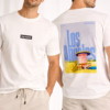 camiseta blanca los angeles box logo