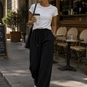 pantalón palazzo con lazo